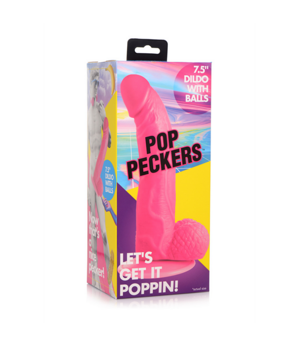 POP - Dildo met Ballen - 7.5 / 19 cm