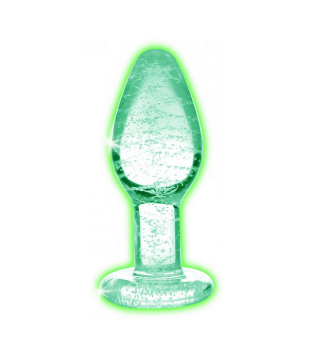 Glow-In-The-Dark - Glazen Buttplug - Klein