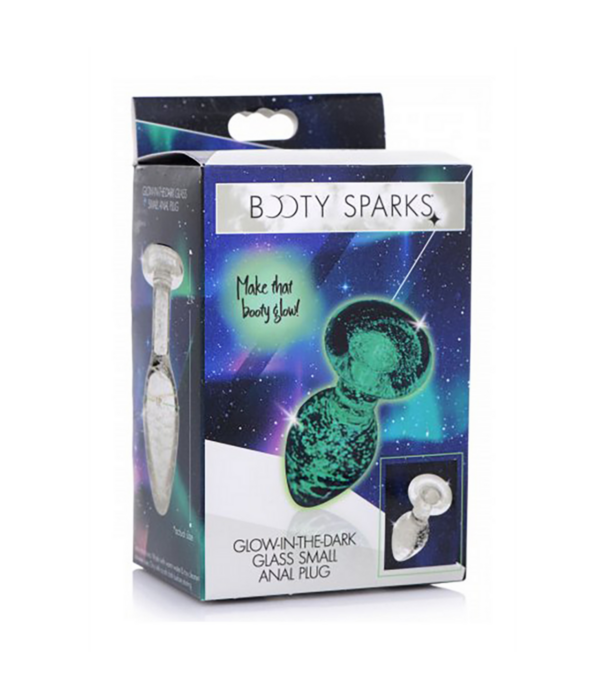 Glow-In-The-Dark - Glazen Buttplug - Klein