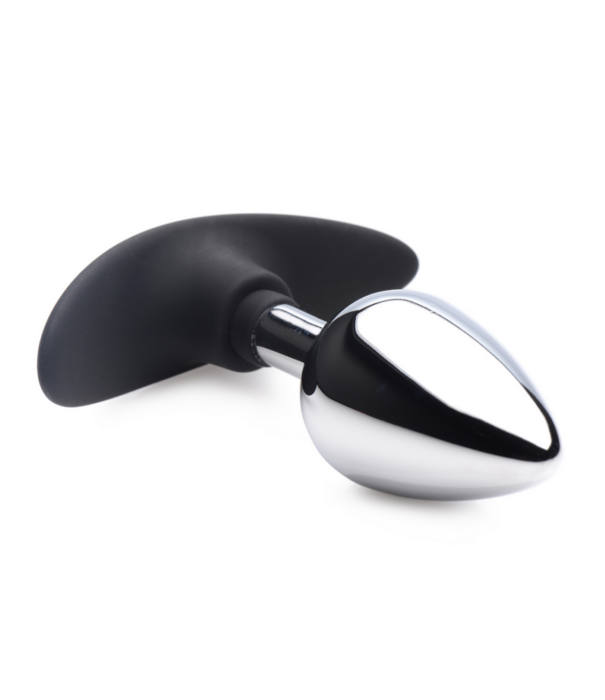 Donkere Indringer - Metalen en Silicone Anale Plug - Medium