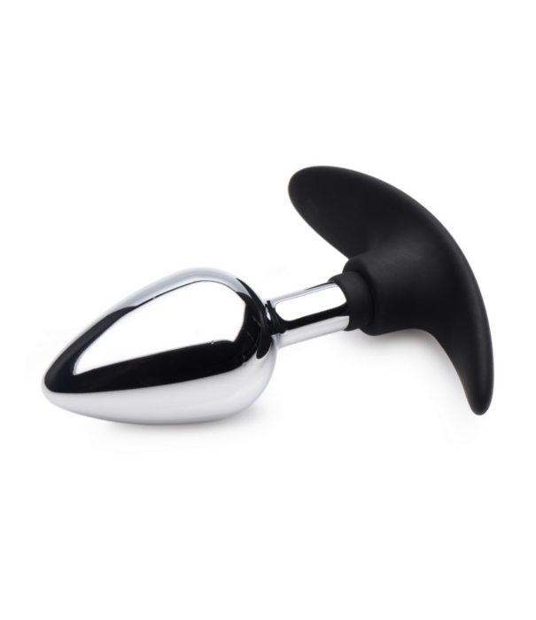 Donkere Indringer - Metalen en Silicone Anale Plug - Medium