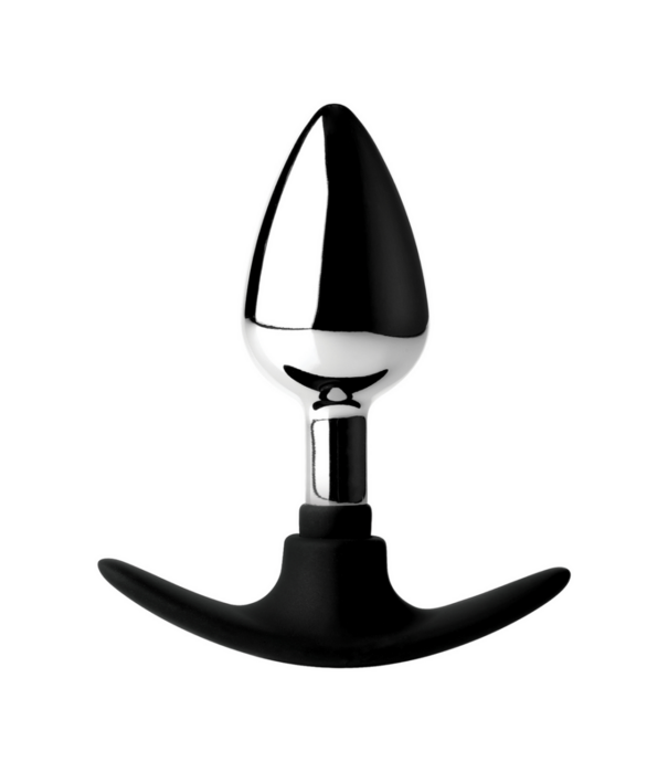 Donkere Indringer - Metalen en Silicone Anale Plug - Medium