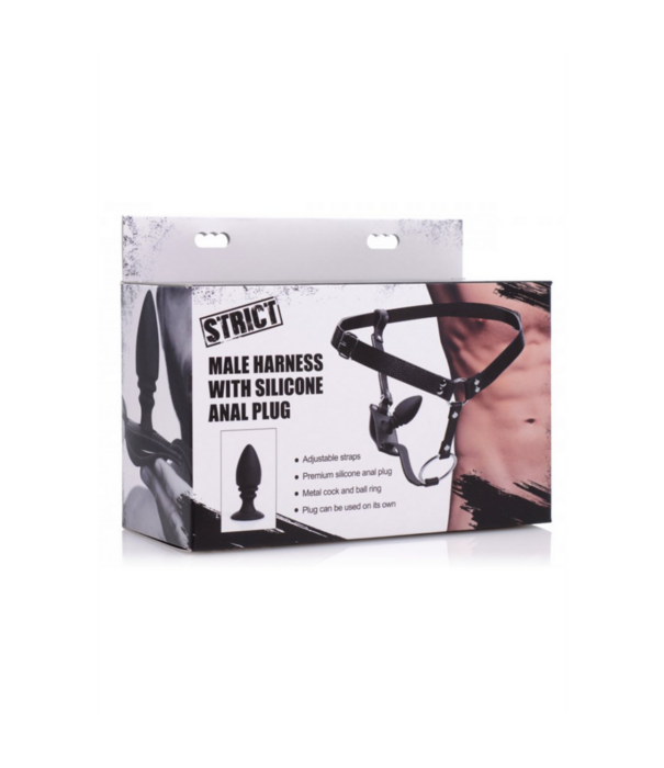 Herenharnas met siliconen butt plug