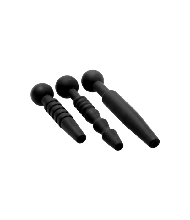 Donkere Stangen - 3 Delige Silicone Penis Plug Set