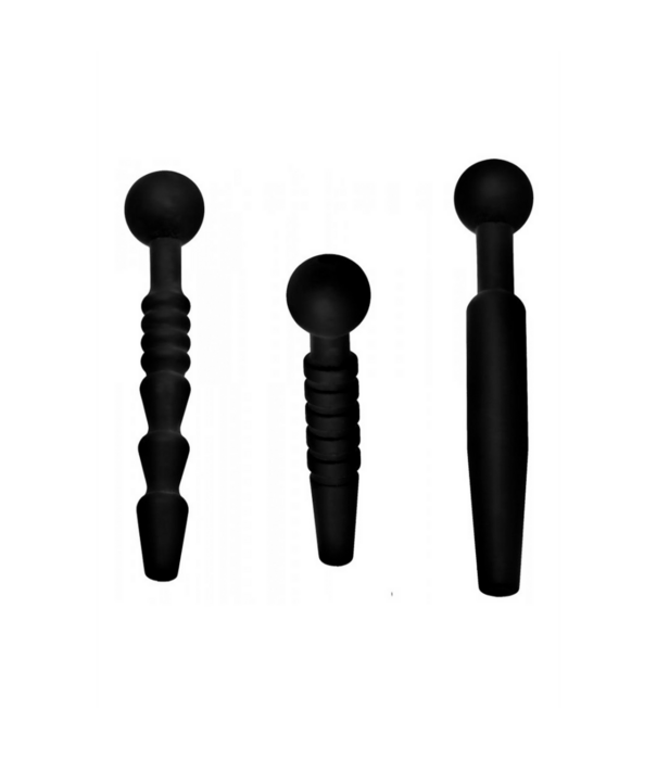 Donkere Stangen - 3 Delige Silicone Penis Plug Set