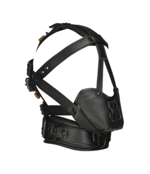 Verstelbare Hoofdharnas met Muilkorf - Zwart