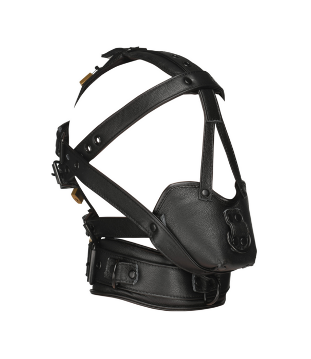 Verstelbare Hoofdharnas met Muilkorf - Zwart