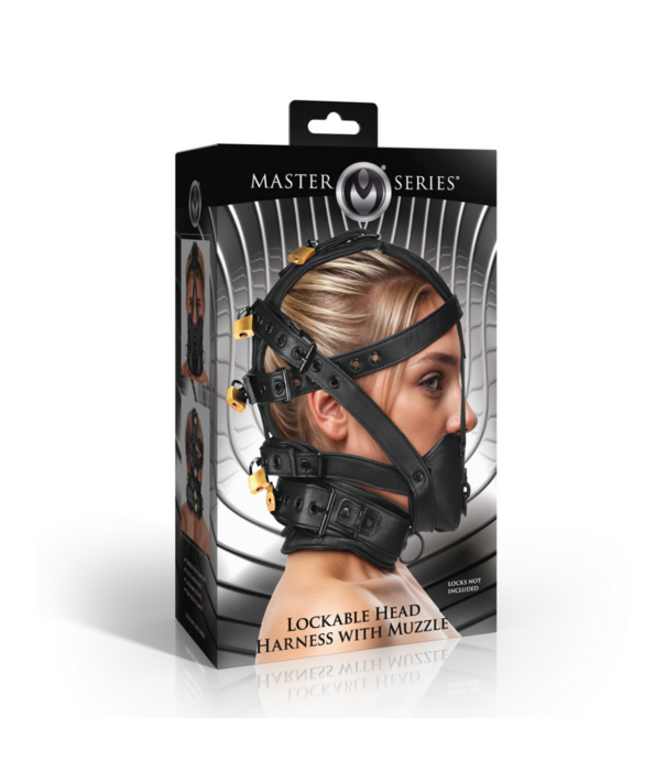 Verstelbare Hoofdharnas met Muilkorf - Zwart