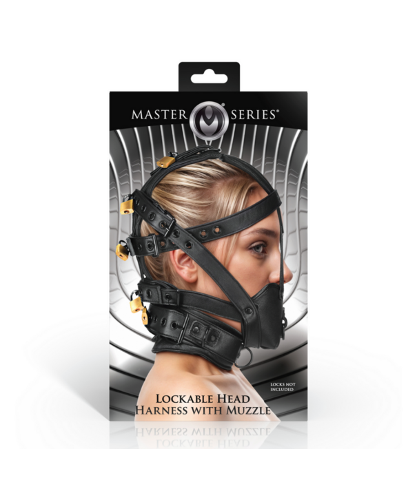 Verstelbare Hoofdharnas met Muilkorf - Zwart