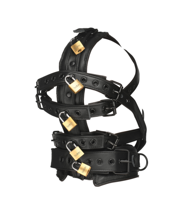 Verstelbare Hoofdharnas met Muilkorf - Zwart