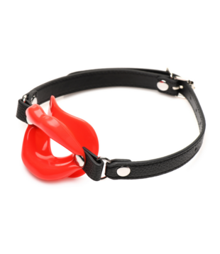 Juicy Lips - Siliconen Open Mond Gag - Rood