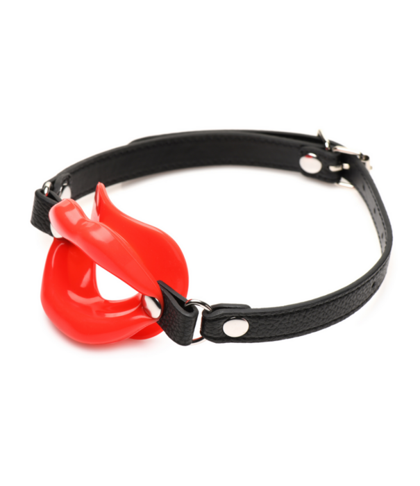 Juicy Lips - Siliconen Open Mond Gag - Rood
