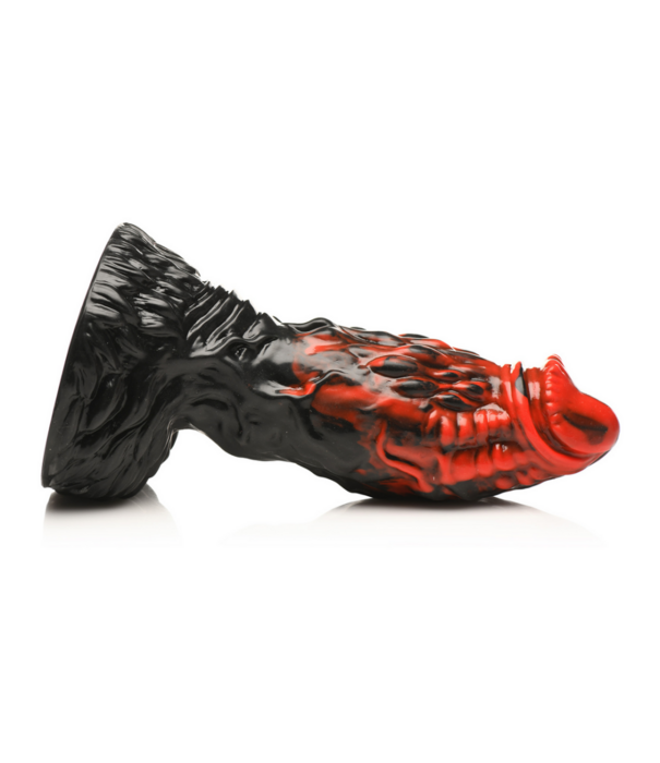 Vulcan - Siliconen Dildo - Zwart/Rood