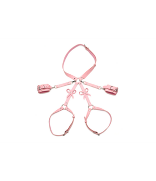 Bondage Harnas met Strikken - M/L - Roze