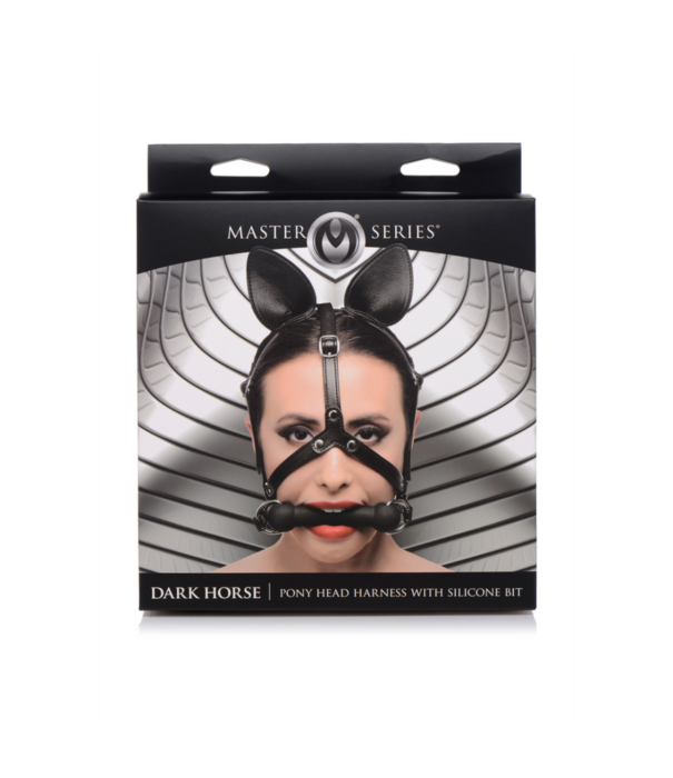 Dark Horse - Pony Hoofbril met Siliconen Bit