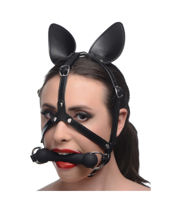 Dark Horse - Pony Hoofbril met Siliconen Bit