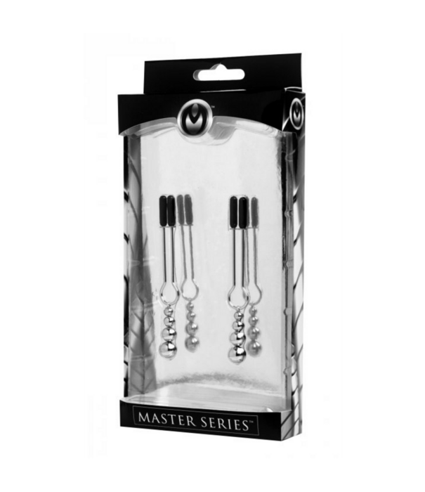 Decoratieve Tepelklemset met Drievoudige Kralen