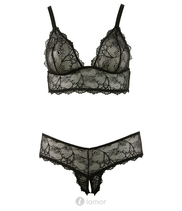 * COTTELLI  Soft-BH van Kant met Verstelbare Bandjes & Ouvert-String