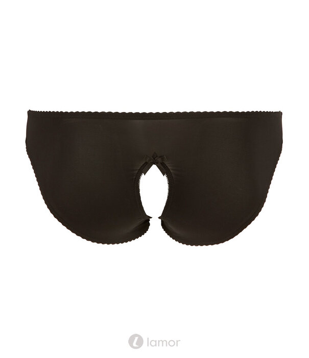 * COTTELLI  Ouvert Slip met Kanten Details & Strikje