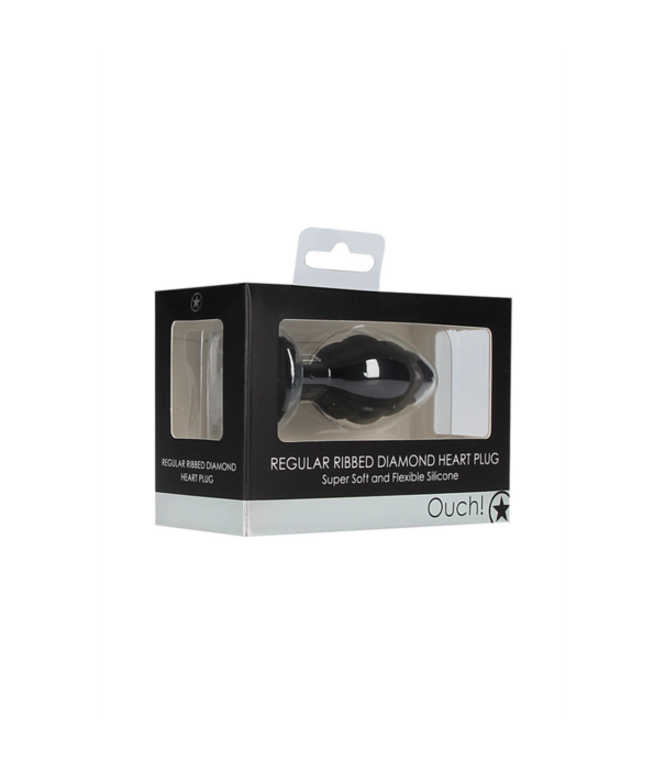 Ouch! by Shots Geribbelde Diamant Hart Plug - Regular