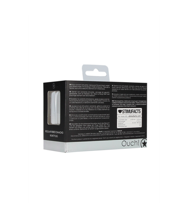 Ouch! by Shots Geribbelde Diamant Hart Plug - Regular