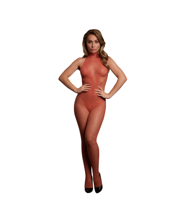 Le Désir by Shots Visnet en kant bodystocking - Eén maat