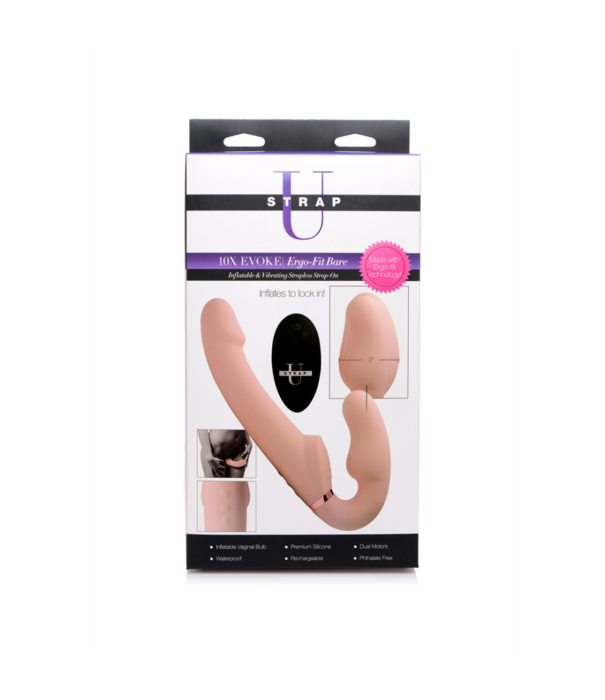 Evoke Ergo-Fit - Opblaasbare en Vibrerende Strapless Strap-On