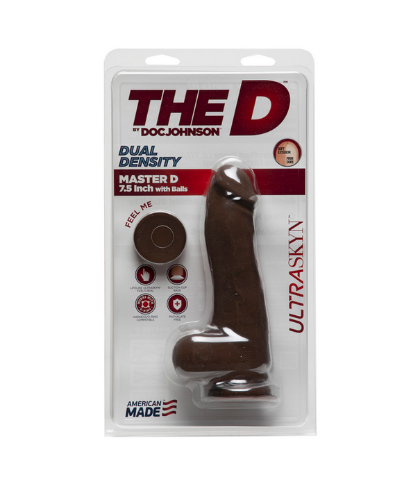 Doc Johnson Master D - Realistic ULTRASKYN Dildo met Ballen - 7 / 19 cm