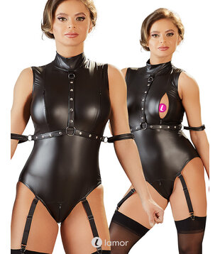 Mattlook strapsbody met ritsen, CC2641771