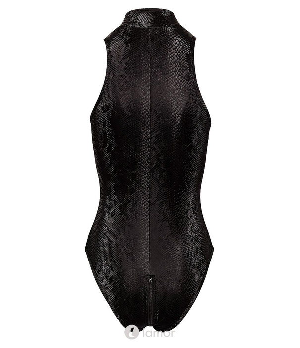 * COTTELLI  Cottelli PARTY body met slangenprint en doorlopende 2-wege rits