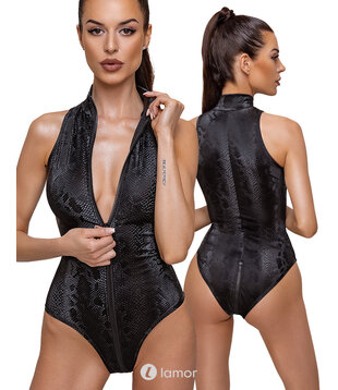 Body met slangenprint en 2-wege rits, CC2643111