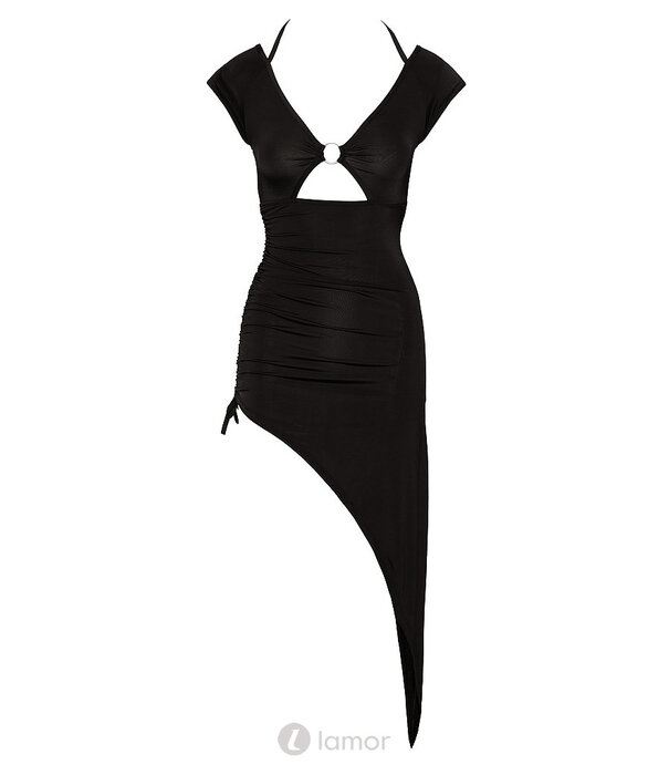 * COTTELLI  Cottelli PARTY lang asymmetrisch jurk met ringdecolleté