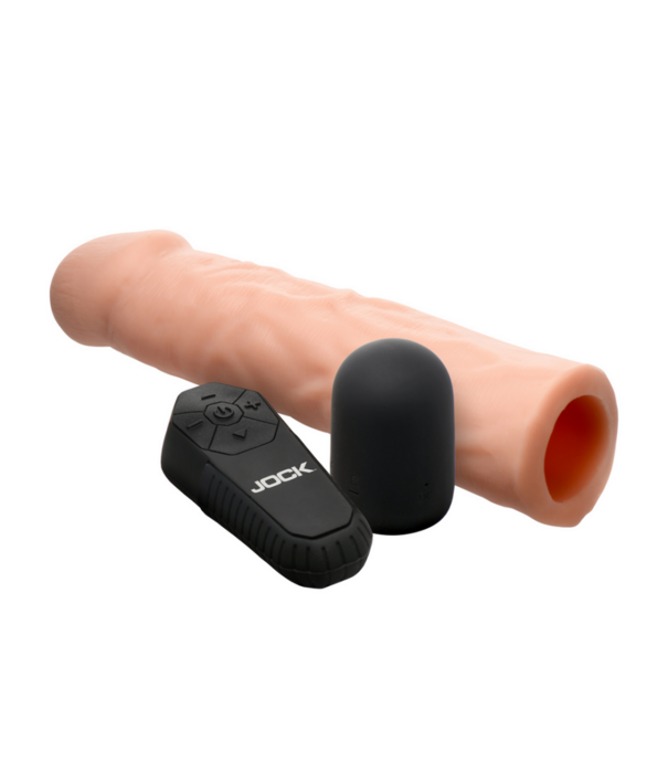 Curve Toys Verlengstukken - Vibrerende Realistische Penisverlenging met Afstandsbediening - Licht