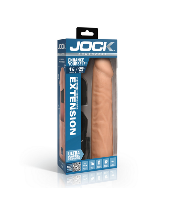 Curve Toys Verlengstukken - Vibrerende Realistische Penisverlenging met Afstandsbediening - Licht