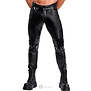 Noir Handmade powerwetlook broek met PVC details voor heren |LAMOR