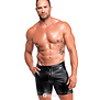 Noir Handmade Powerwetlook Short met Elastische Taille H088