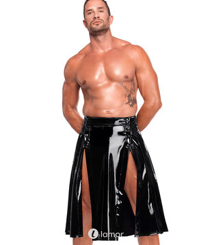 PVC herenrok met plooien en drukknopen, H091