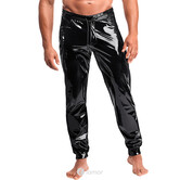 Noir Handmade PVC herenbroek met zakken en elastische boorden