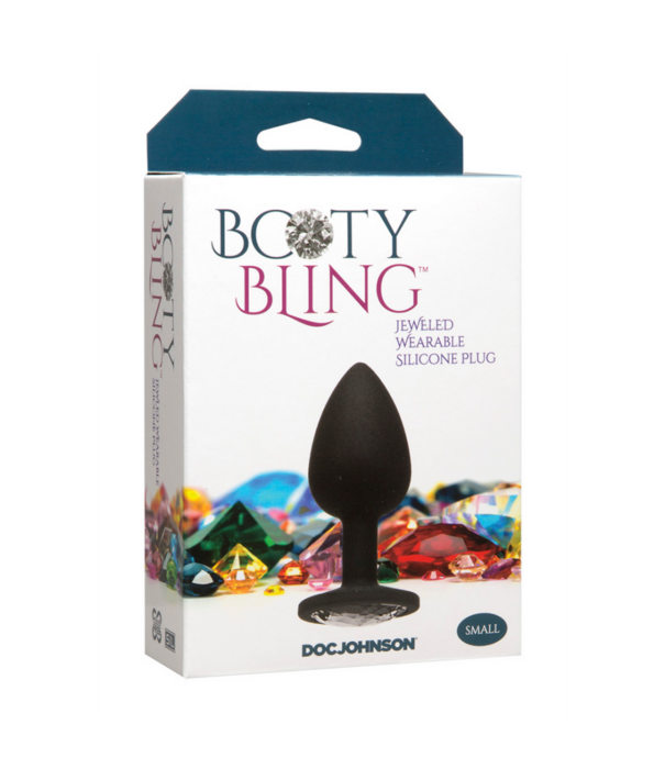Doc Johnson Booty Bling - Spade Butt Plug - Klein