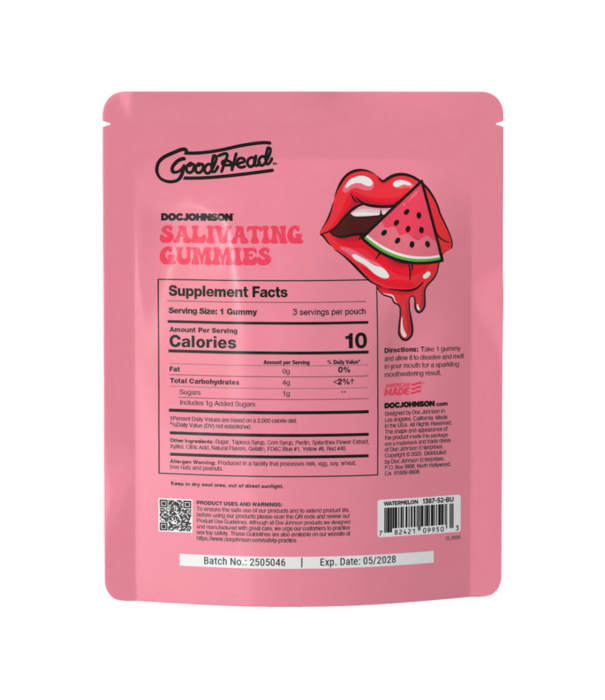 Doc Johnson Sappige Gummies - 24 ct display - 12 gr - Watermeloen