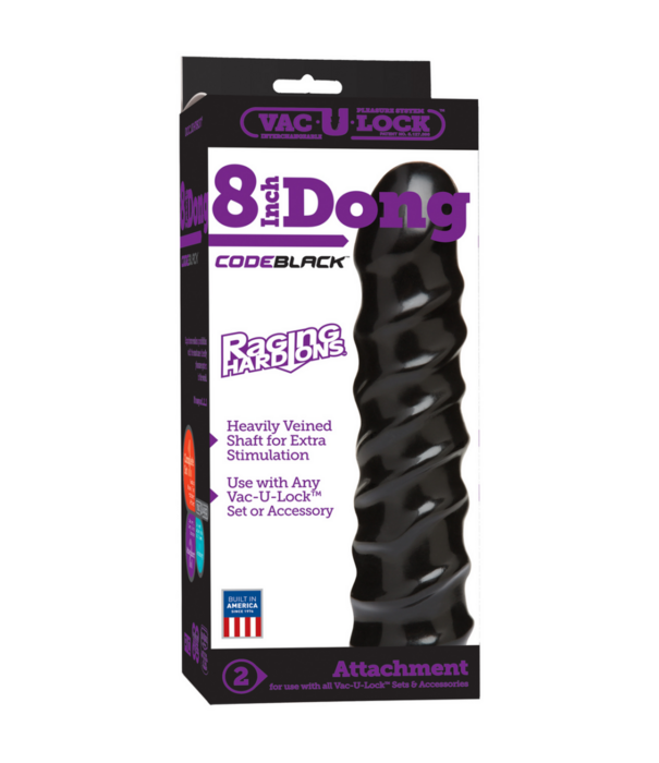 Doc Johnson CodeBlack - Raging Hard Dildo - 8 / 20 cm