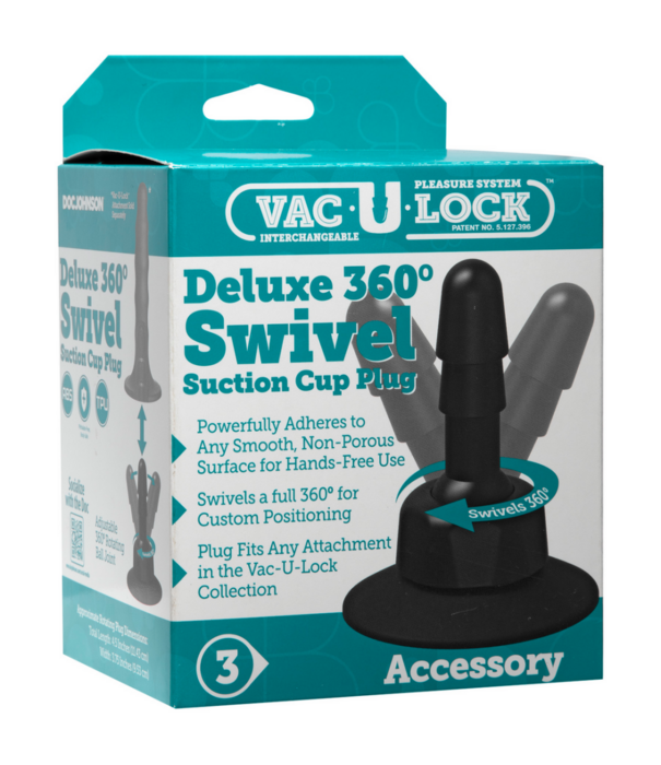 Doc Johnson Deluxe 360 Swivel - Butt Plug met Zuignap - 2 Stuks