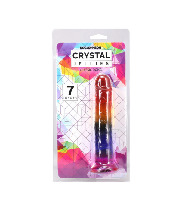 Doc Johnson Classic Dong - 7 / 17,8 cm - Regenboog