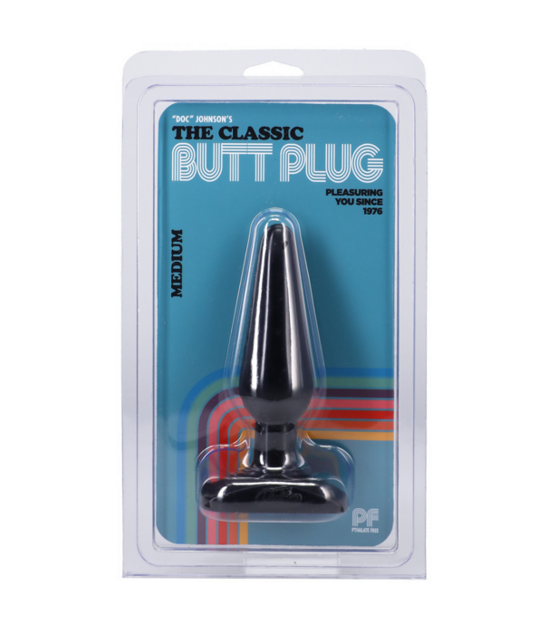 Doc Johnson Classic Butt Plug - Medium - Zwart