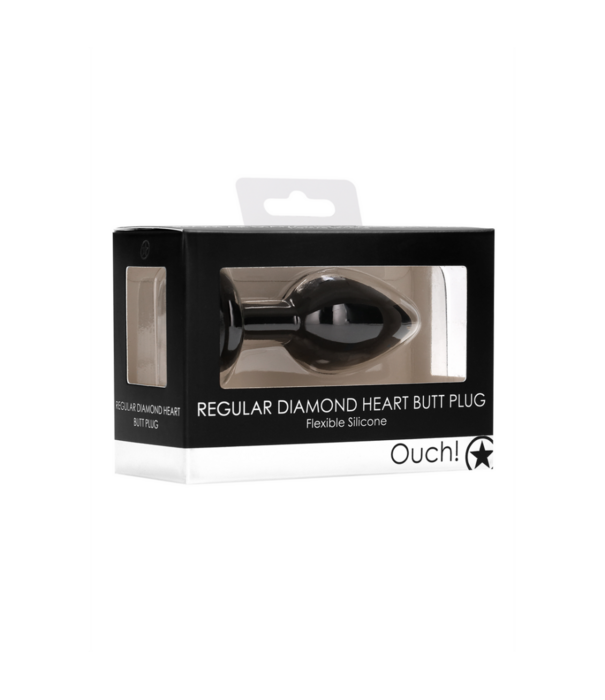 Ouch! by Shots Diamond Heart Butt Plug - Regular