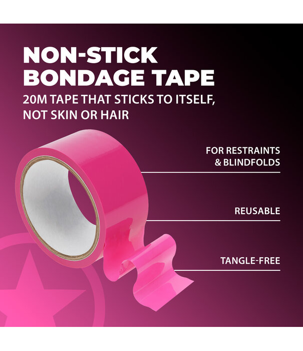 Ouch! by Shots PVC Antikleef Tape - 20 m - Roze