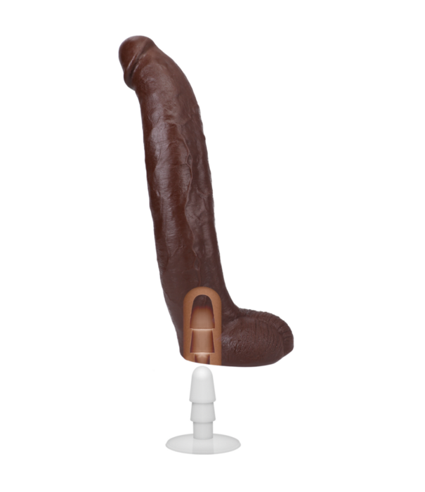 Doc Johnson Brickzilla - Realistische ULTRASKYN Dildo - 13 / 33 cm - Chocolade