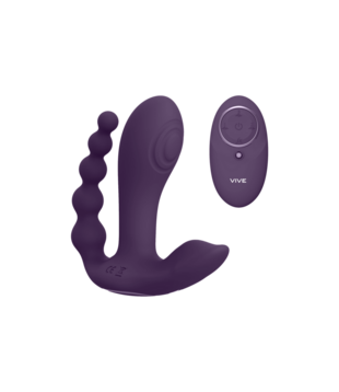 Kata - Pulse Wave  Vibrerende Dubbele Penetratie Vibrator - Paars