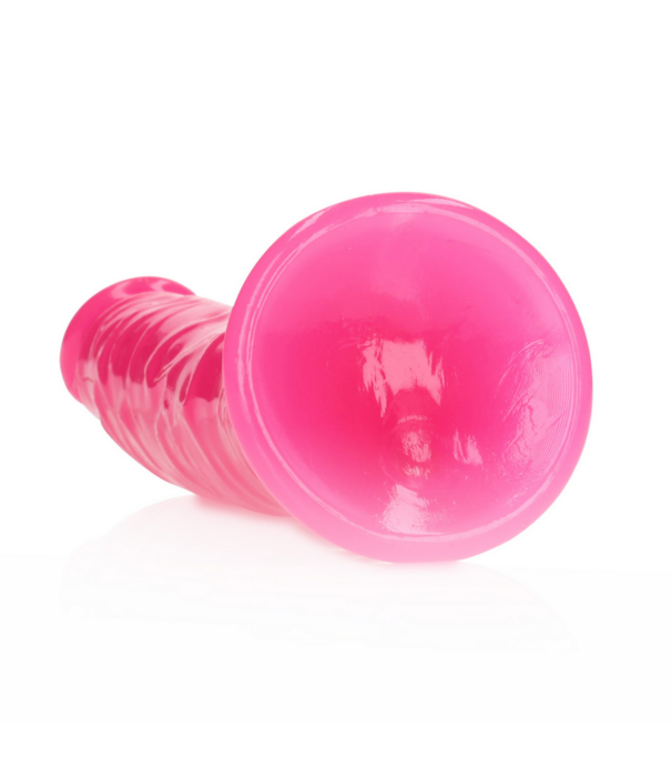 RealRock by Shots Slim Realistisch Dildo met Zuignap - Glow in the Dark - 7'' / 18 cm