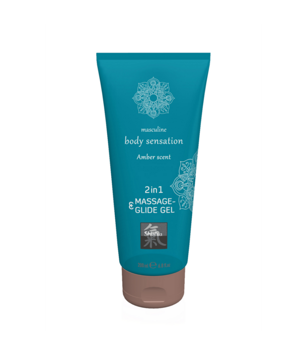 HOT 2 in 1 Massage en Glide Gel - Amber - 7 fl oz / 200 ml